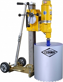 Алмазная сверлильная машина Cedima P-6000 с опорой и колесами Алмазная сверлильная машина Cedima P-6000 с опорой и колесами